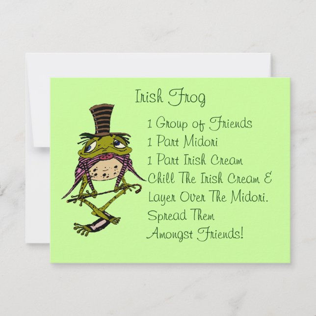 Invitación del fiesta del día de St Patrick (Anverso)