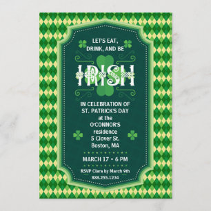 Invitación del fiesta del día de St Patrick