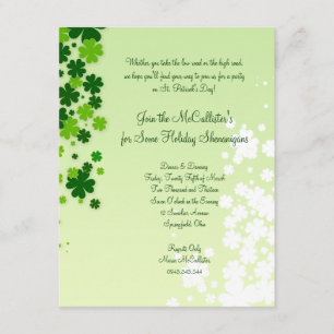 Invitación del fiesta del día de St Patrick