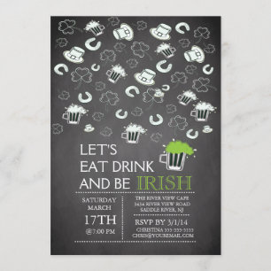 Invitación del fiesta del día de St Patrick de la