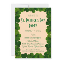 Invitación del fiesta del día de St Patrick del