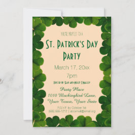 Invitación del fiesta del día de St Patrick del