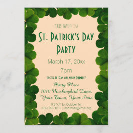 Invitación del fiesta del día de St Patrick del
