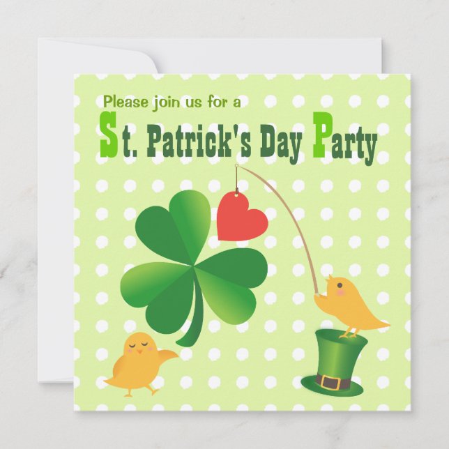 Invitación del fiesta del día de St Patrick feliz (Anverso)