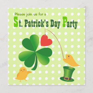 Invitación del fiesta del día de St Patrick feliz