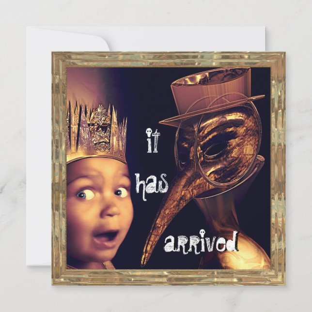 Invitación del fiesta del doctor Halloween de la (Anverso)