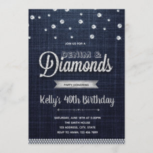 Invitación del fiesta del dril de algodón de los