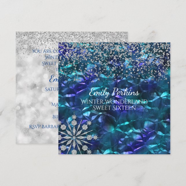 Invitación del fiesta del dulce dieciséis de la (Anverso / Reverso)