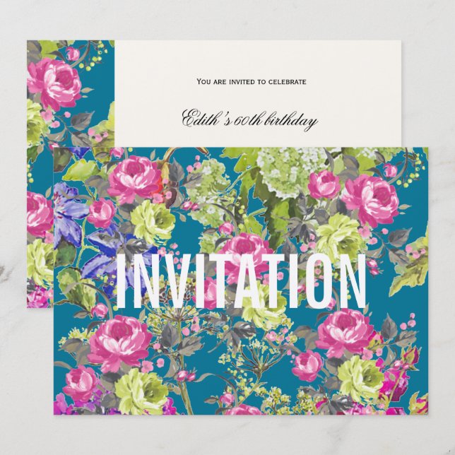 Invitación del fiesta del estilo el | de la (Anverso / Reverso)