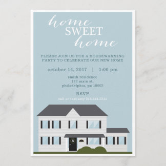 Invitación del fiesta del estreno de una casa