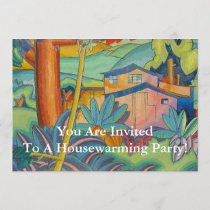 Invitación del fiesta del estreno de una casa -