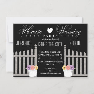 Invitación del fiesta del estreno de una casa de