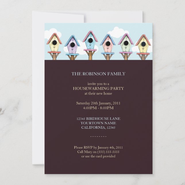 Invitación del fiesta del estreno de una casa de (Anverso)