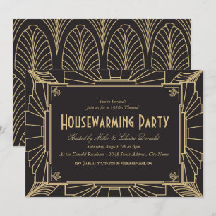 Invitación del fiesta del estreno de una casa del