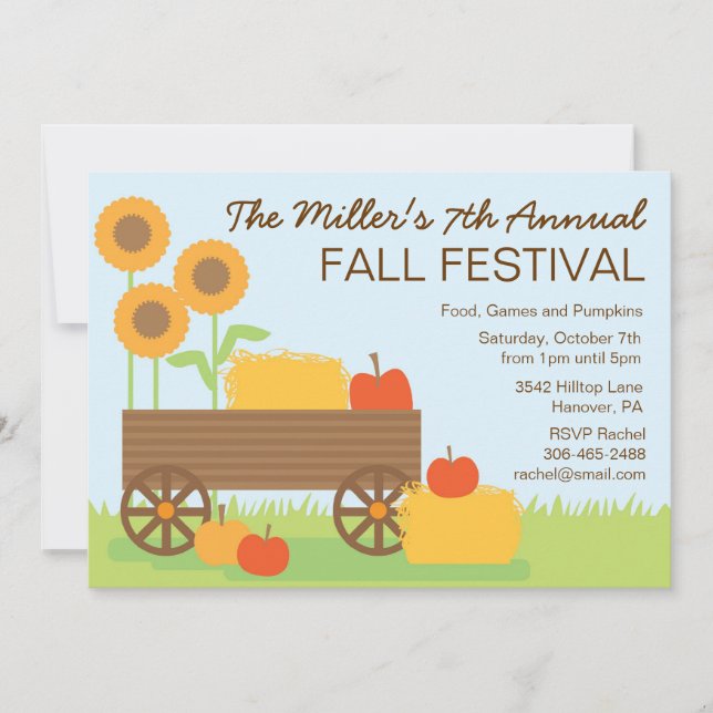 Invitación del fiesta del festival de la caída (Anverso)