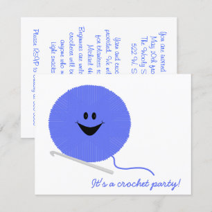 Invitación del fiesta del ganchillo