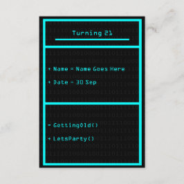 Invitación del fiesta del informático de la clase