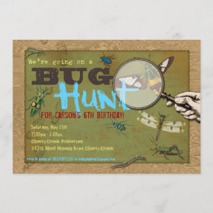 Invitación del fiesta del insecto de la caza del