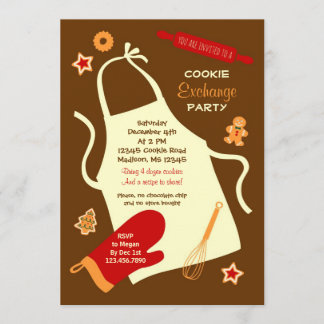 Invitación del fiesta del intercambio de la