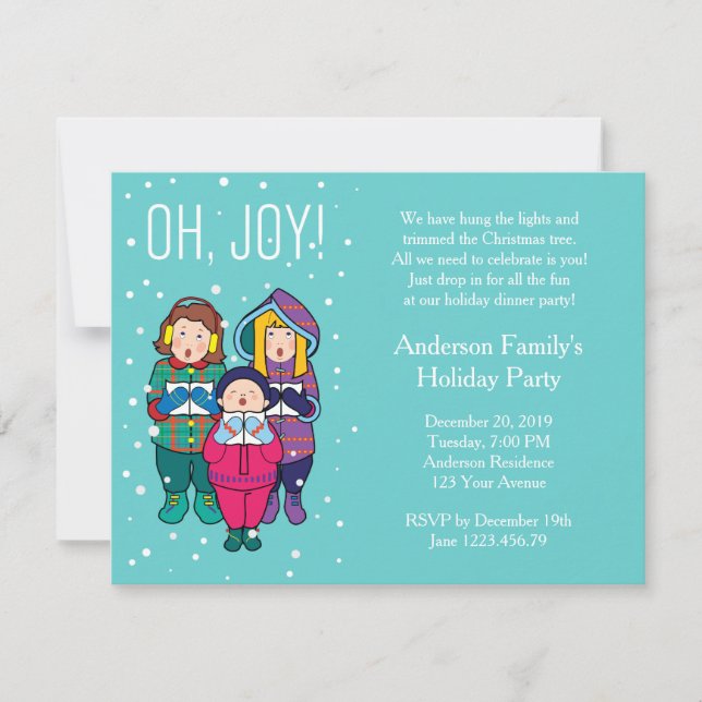 Invitación del fiesta del invierno de los (Anverso)