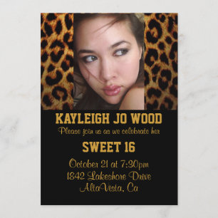 Invitación del fiesta del leopardo