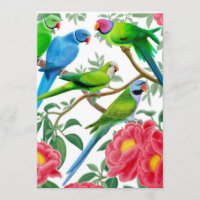 Invitación del fiesta del loro del Birds of a