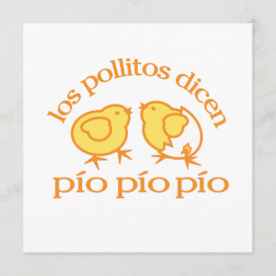 Invitación del fiesta del Los Pollitos Dicen