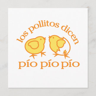 Invitación del fiesta del Los Pollitos Dicen
