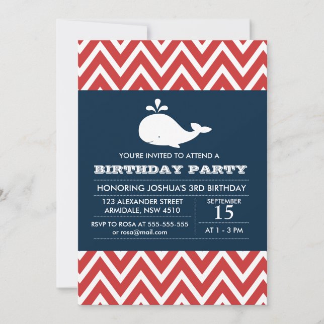 Invitación del fiesta del muchacho del cumpleaños (Anverso)
