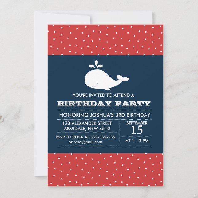 Invitación del fiesta del muchacho del cumpleaños (Anverso)