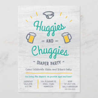 Invitación del fiesta del pañal de Huggies y de