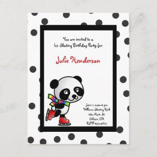 Invitación del fiesta del patinaje de hielo