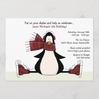 Invitación del fiesta del patinaje de hielo