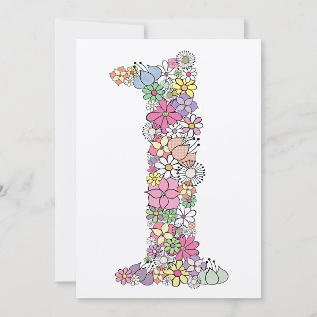 Invitación del Fiesta del primer cumpleaños del be (Anverso)