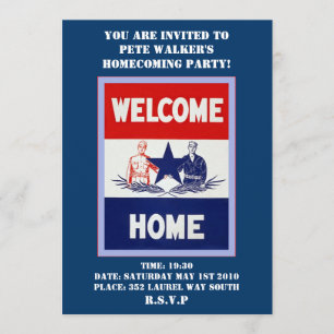 Invitación del fiesta del regreso al hogar