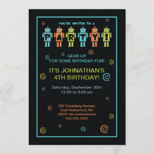 Invitación del fiesta del robot