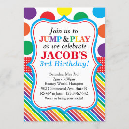 Invitación del fiesta del salto, del juego y de la