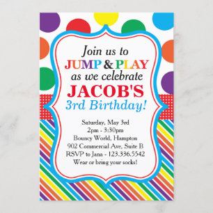 Invitación del fiesta del salto, del juego y de la