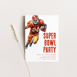 Invitación del Fiesta del Super Bowl con jugador d