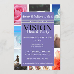 Invitación del fiesta del tablero de Vision