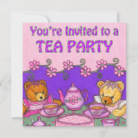 Invitación del Fiesta del té de los oídos