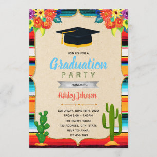 Invitación del fiesta del tema de la graduación