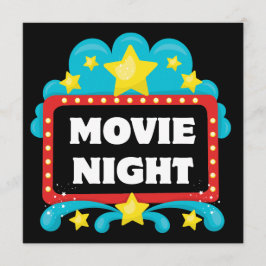 Invitación del fiesta del tema de la noche de