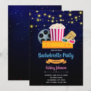 Invitación del fiesta del tema de la película de