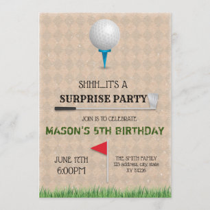 Invitación del fiesta del torneo del golf