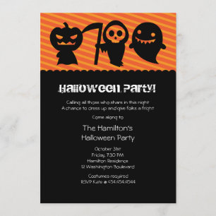 Invitación del fiesta del traje de Halloween