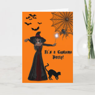 Invitación del fiesta del traje de Halloween de la