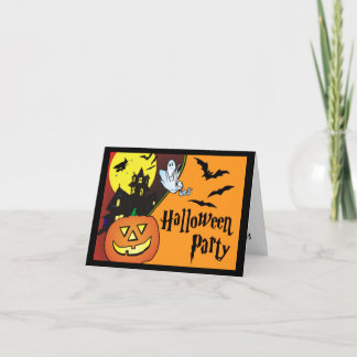 Invitación del fiesta del traje de Halloween para