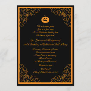 Invitación del fiesta del traje de la bola de