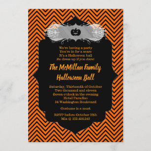 Invitación del fiesta del traje de la bola de